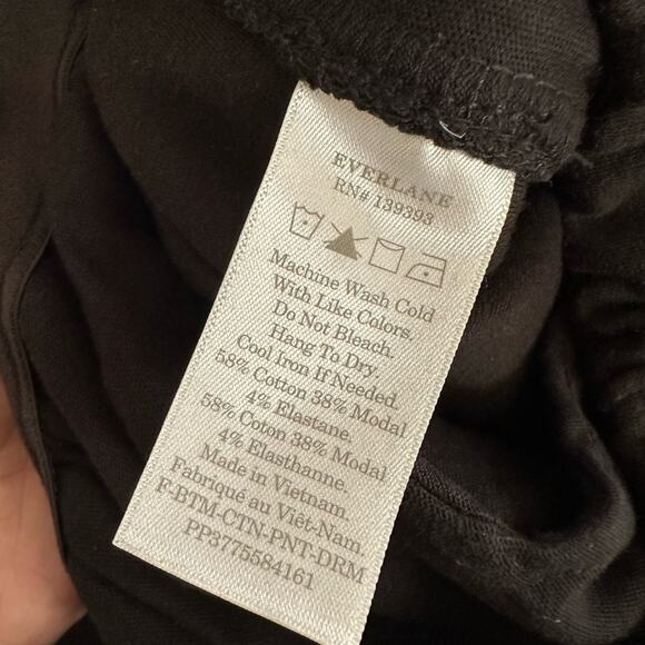 NEW Everlane Black Front Seam Pullon Black Pants XS High Rise Minimalist Staple - Picture 6 of 6